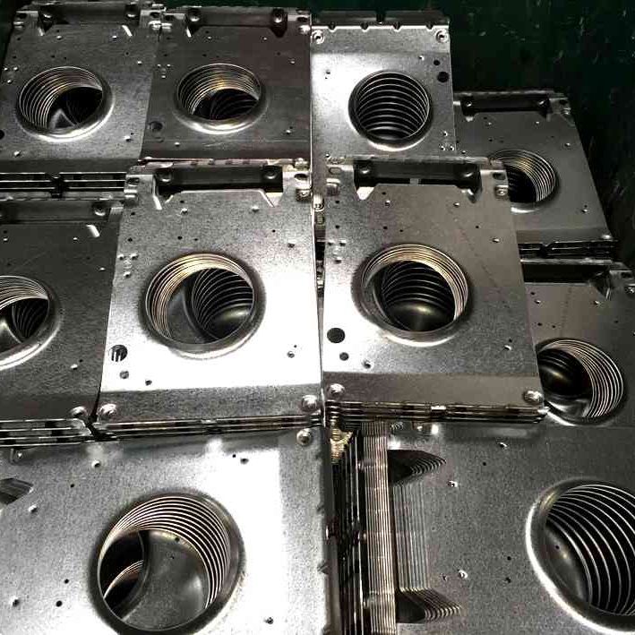 metal components after fabricating press and stamp services